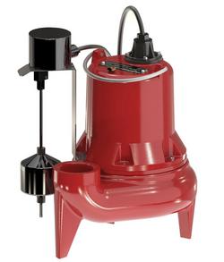 142 gpm 4/10 hp Cast Iron Submersible Sewage Pump with Vertical Float Switch