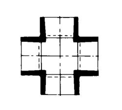 6 x 6 x 6 x 6 in. Fiberglass Cross