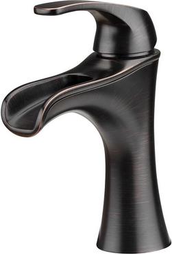 Single Handle Monoblock Bathroom Sink Faucet in Tuscan Bronze