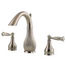 3-Hole Widespread Bath Faucet with Double Lever Handle and 5-1/32 in. Spout Reach in Brushed Nickel
