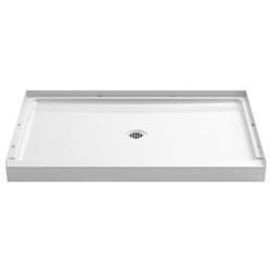 48 x 34 in. Shower Base with Center Drain in White