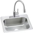 Elkay Brushed Satin 25 x 22 in. 1 Hole Stainless Steel Single Bowl Drop-in Kitchen Sink 