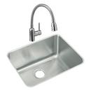 23-1/2 x 18-1/4 in. No Hole Stainless Steel Single Bowl Undermount Kitchen Sink Kit in Lustrous Satin