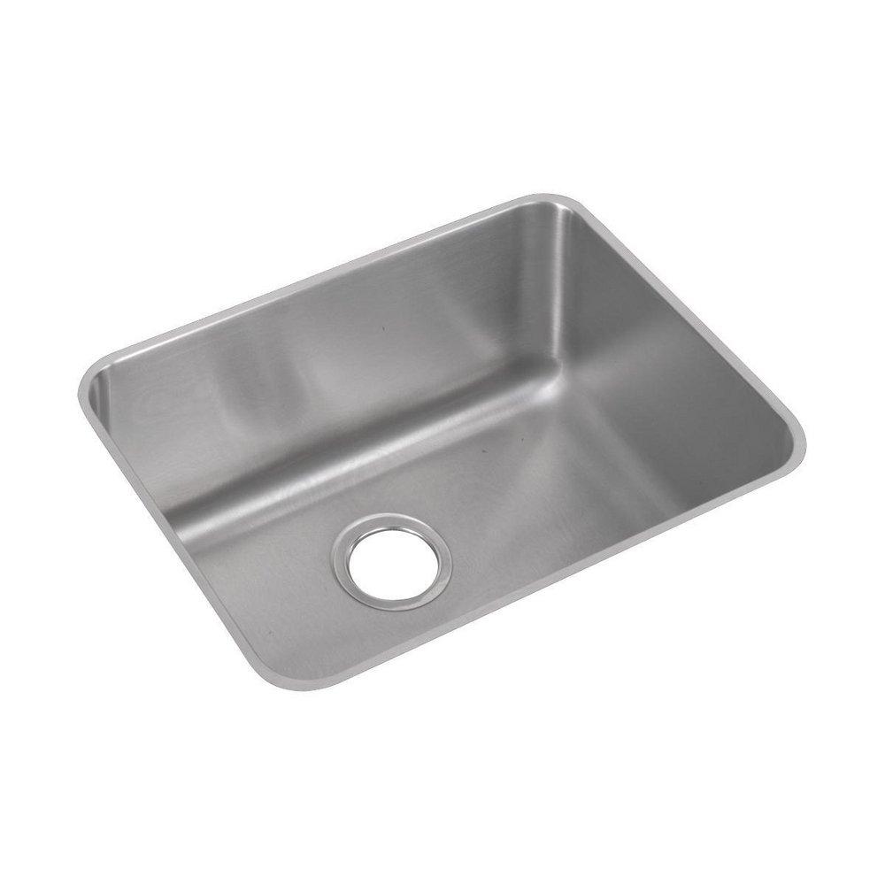 Elkay Lustrous Satin 23-1/2 x 18-1/4 in. No Hole Stainless Steel Single Bowl Undermount Kitchen Sink 
