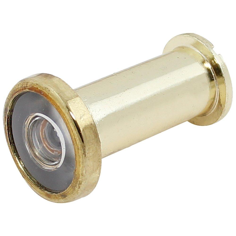 Door Knocker with 180 Degree Door Viewer in Bright Brass 