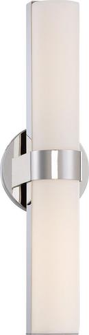 NUVO Polished Nickel 20W 2-Light LED Vanity Fixture 