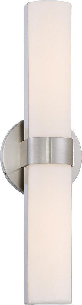 NUVO Brushed Nickel 20W Wall Mount LED Vanity Fixture 