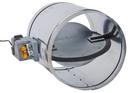 EWC Controls Silver 24V Steel Round Smart Static Pressure Bypass Damper 