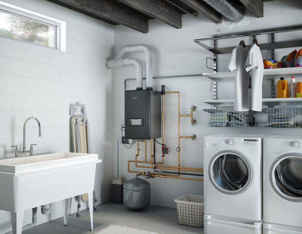 Noritz America Black Residential Gas Boiler Electric and Gas 