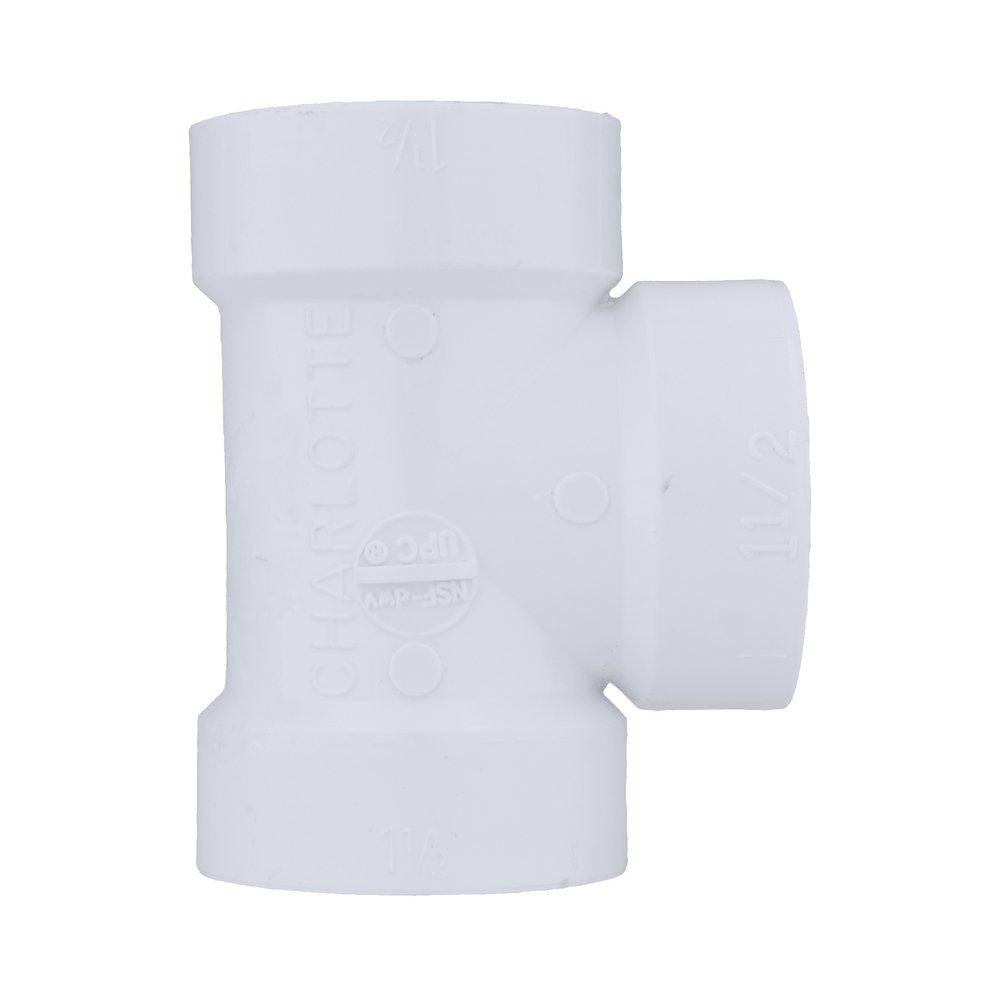 White PVC DWV Cleanout Tee (Without Plug) 