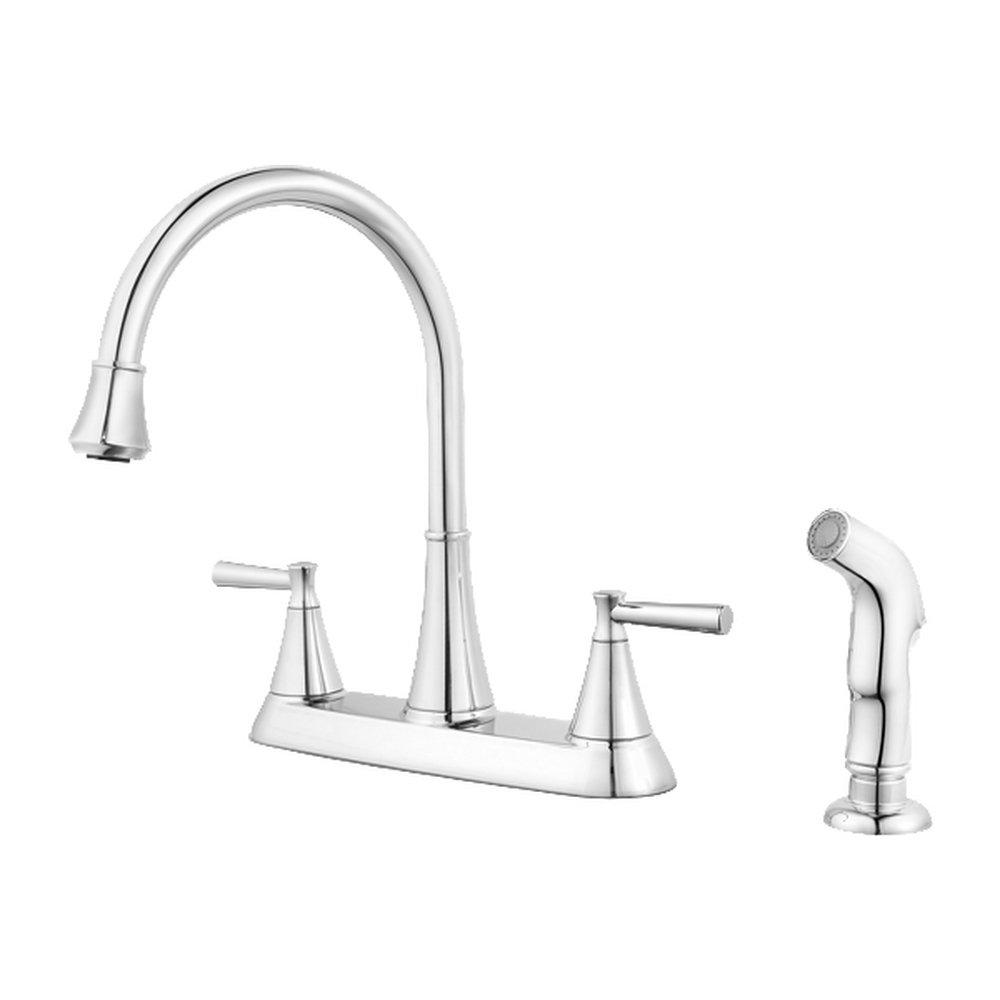 Pfister Polished Chrome Two Handle Kitchen Faucet 