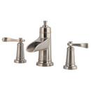 Pfister Brushed Nickel Widespread Bathroom Sink Faucet with Double Lever Handle 