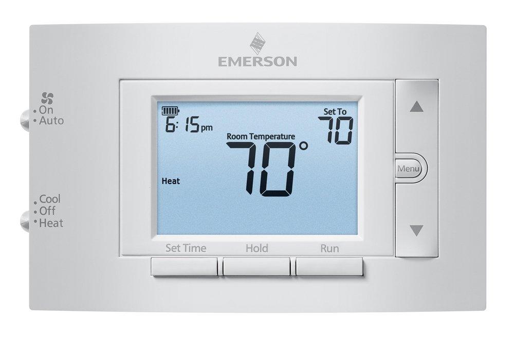 Emerson&reg; White 1H/1C Programmable Thermostat 