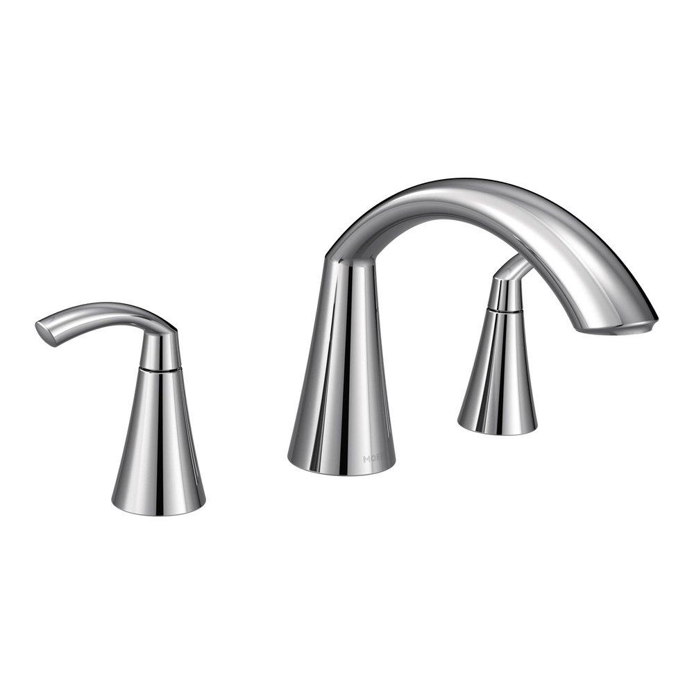 Moen Polished Chrome Two Handle Roman Tub Faucets (Trim Only) 