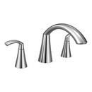 Two Handle Roman Tub Faucet in Polished Chrome (Trim Only)