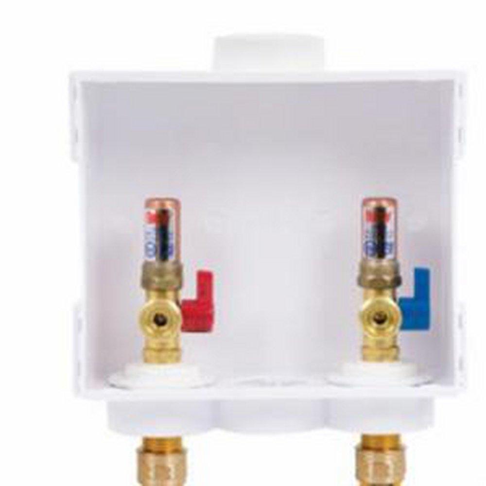 Oatey&reg; White WM Outlet Box Single Lever 1/2 VIEGA PEX 