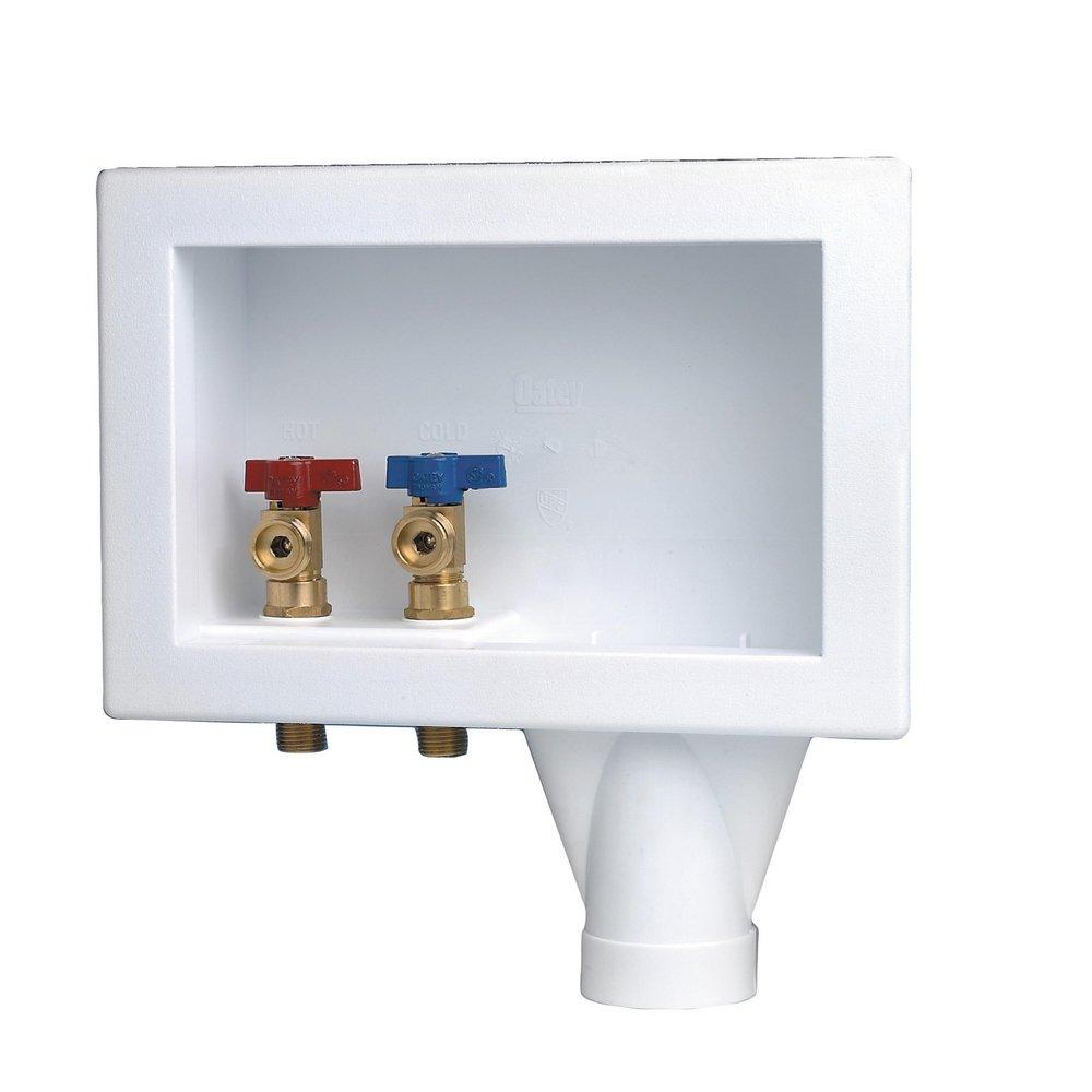 Oatey&reg; White 6-1/4 x 10-1/2 x 3-3/4 in. Washing Machine Supply Box 