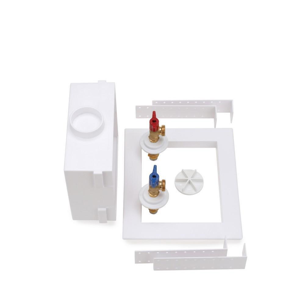 Oatey&reg; White WM Outlet Box 1/4 Turn 1/2 VIEGA PEX 