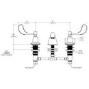 Speakman Polished Chrome Widespread Bathroom Sink Faucet with Double Lever Handle 