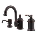 3 or 4-Hole Widespread Bath Faucet with Double Lever Handle and 4-1/16 in. Spout Reach in Tuscan Bronze