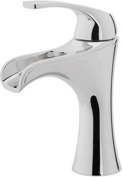 Single Handle Monoblock Bathroom Sink Faucet in Polished Chrome