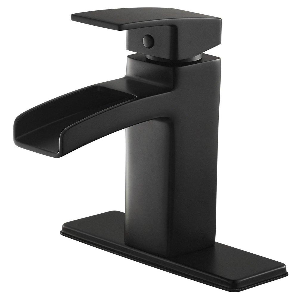 Pfister Black Single Handle Monoblock Bathroom Sink Faucet 