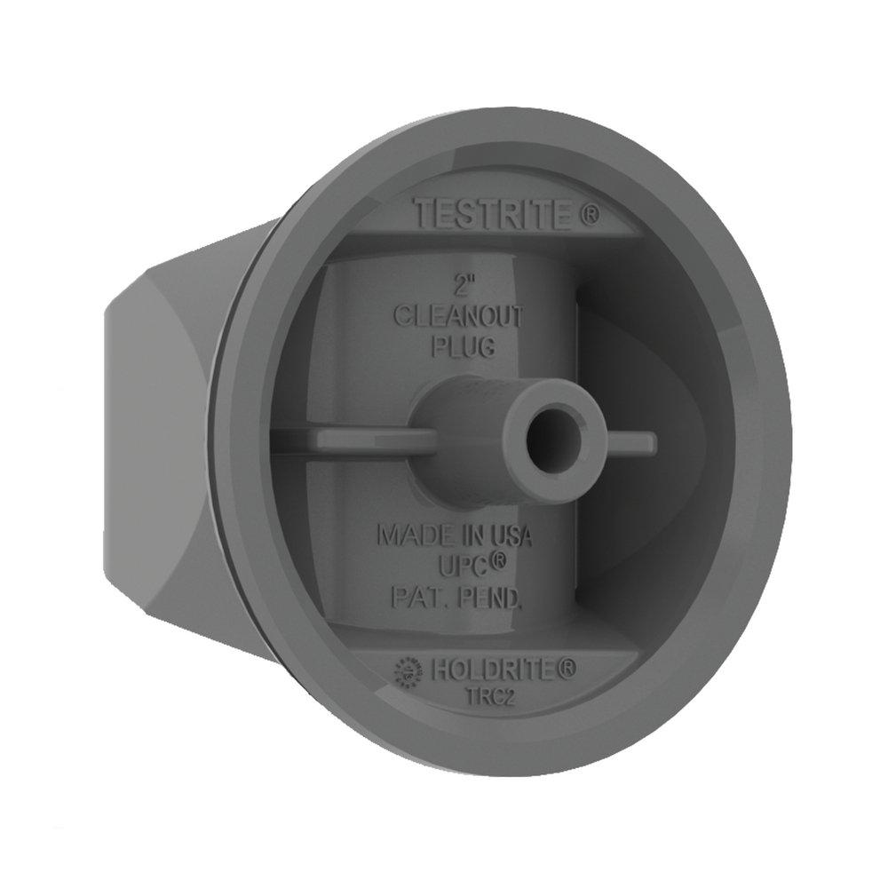 HoldRite&trade; Grey No-Hub and Clean-Out ABS and PVC Plug with Brass Insert 