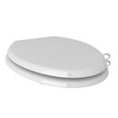 Closed Front Elongated Toilet Seat in Polished Nickel