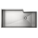 35-1/8 x 18-1/2 in. No Hole Stainless Steel Single Bowl Undermount Kitchen Sink in Brushed Stainless Steel