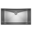 ROHL&reg; Brushed Stainless Steel 34-1/2 x 19-1/2 in. No Hole Stainless Steel Single Bowl Dual Mount Kitchen Sink 