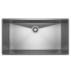 34-1/2 in. Dual Mount Stainless Steel Single Bowl Kitchen Sink in Brushed Stainless Steel