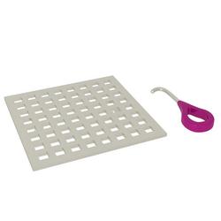 Decorative Drain Cover in Polished Nickel