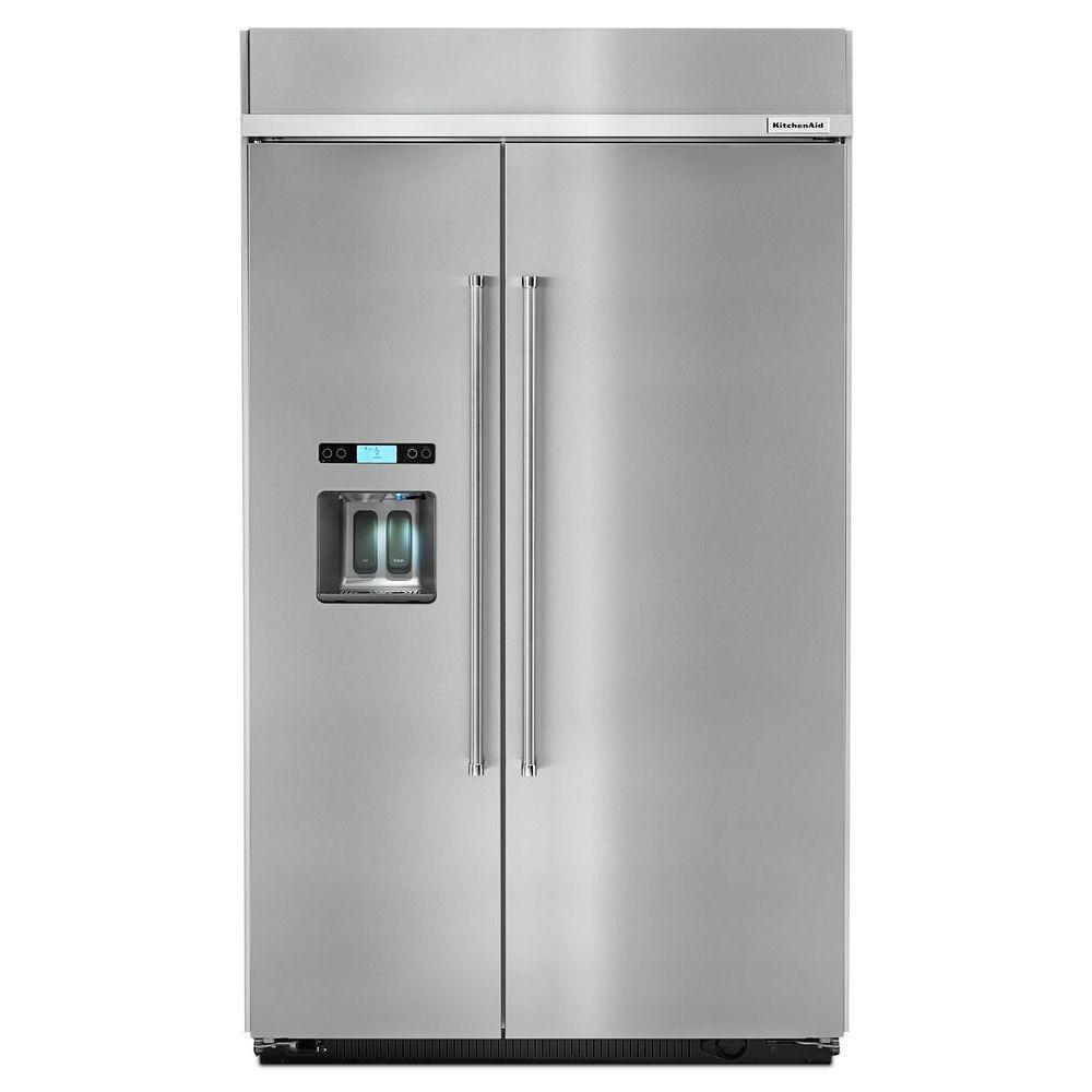 KitchenAid Stainless Steel 48-1/4 in. 29.52 cu. ft. Side-By-Side Refrigerator 
