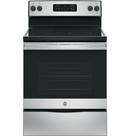 29-7/8 in. Dual Fuel 4-Burner Radiant Smoothtop Freestanding Range in Stainless Steel/Black