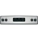 GE&reg; Stainless Steel/Black 29-7/8 in. Dual Fuel 4-Burner Radiant Smoothtop Freestanding Range 