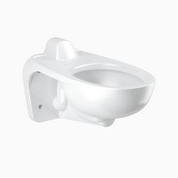 Elongated Wall Mount Toilet in White