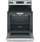 GE&reg; Stainless Steel 29-7/8 in. Electric 4-Burner Radiant Smoothtop Freestanding Range 