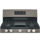 GE&reg; Slate 30 in. Gas 5-Burner Sealed Freestanding Range 