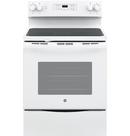 GE&reg; White 29-7/8 in. Electric 4-Burner Radiant Smoothtop Freestanding Range 