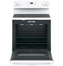 GE&reg; White 29-7/8 in. Electric 4-Burner Radiant Smoothtop Freestanding Range 