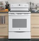 GE&reg; White 29-7/8 in. Electric 4-Burner Radiant Smoothtop Freestanding Range 