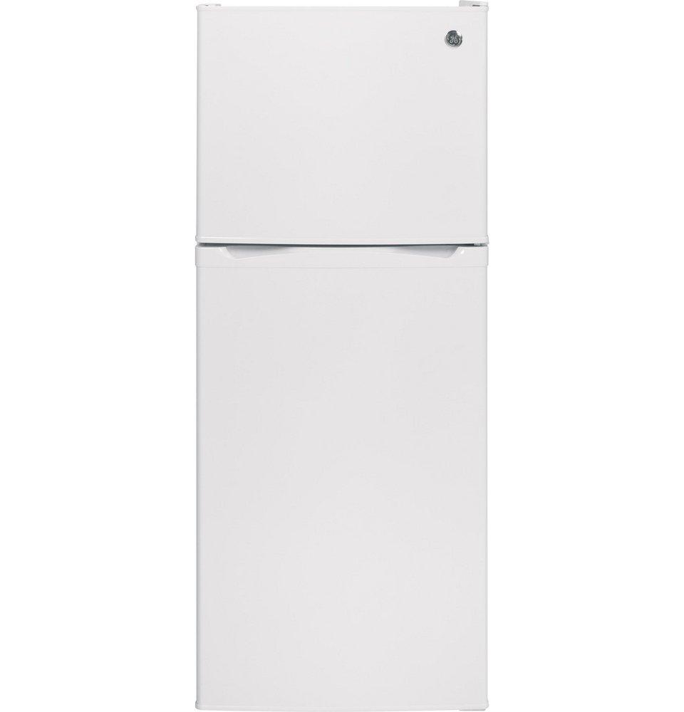 GE&reg; White 24 in. 8.48 cu. ft. Top Mount Freezer Refrigerator 