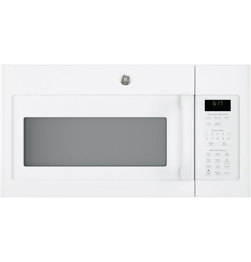 GE&reg; White 1.7 cu. ft. 1000 W External Over-the-Range Microwave 