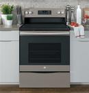 GE&reg; Fingerprint Resistant Slate 29-7/8 in. Electric 4-Burner Radiant Smoothtop Freestanding Range 