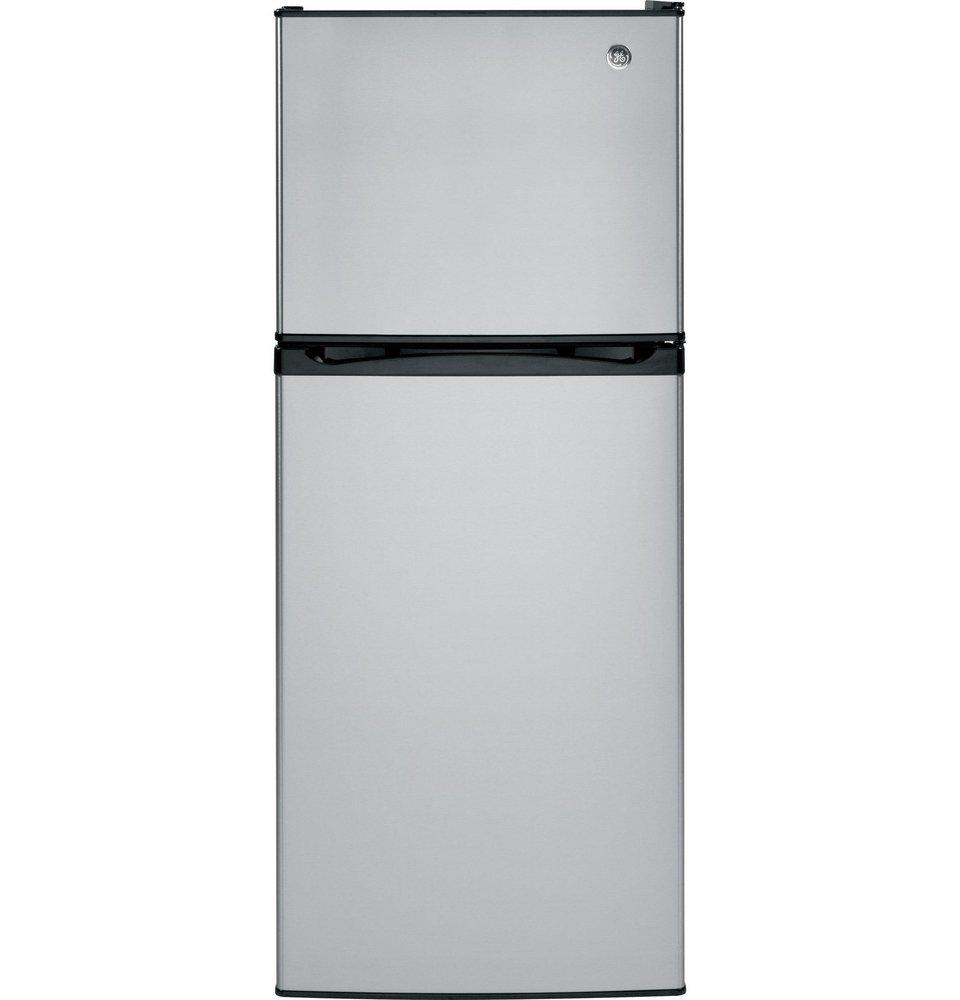 GE&reg; Stainless Steel 24 in. 8.48 cu. ft. Top Mount Freezer Refrigerator 