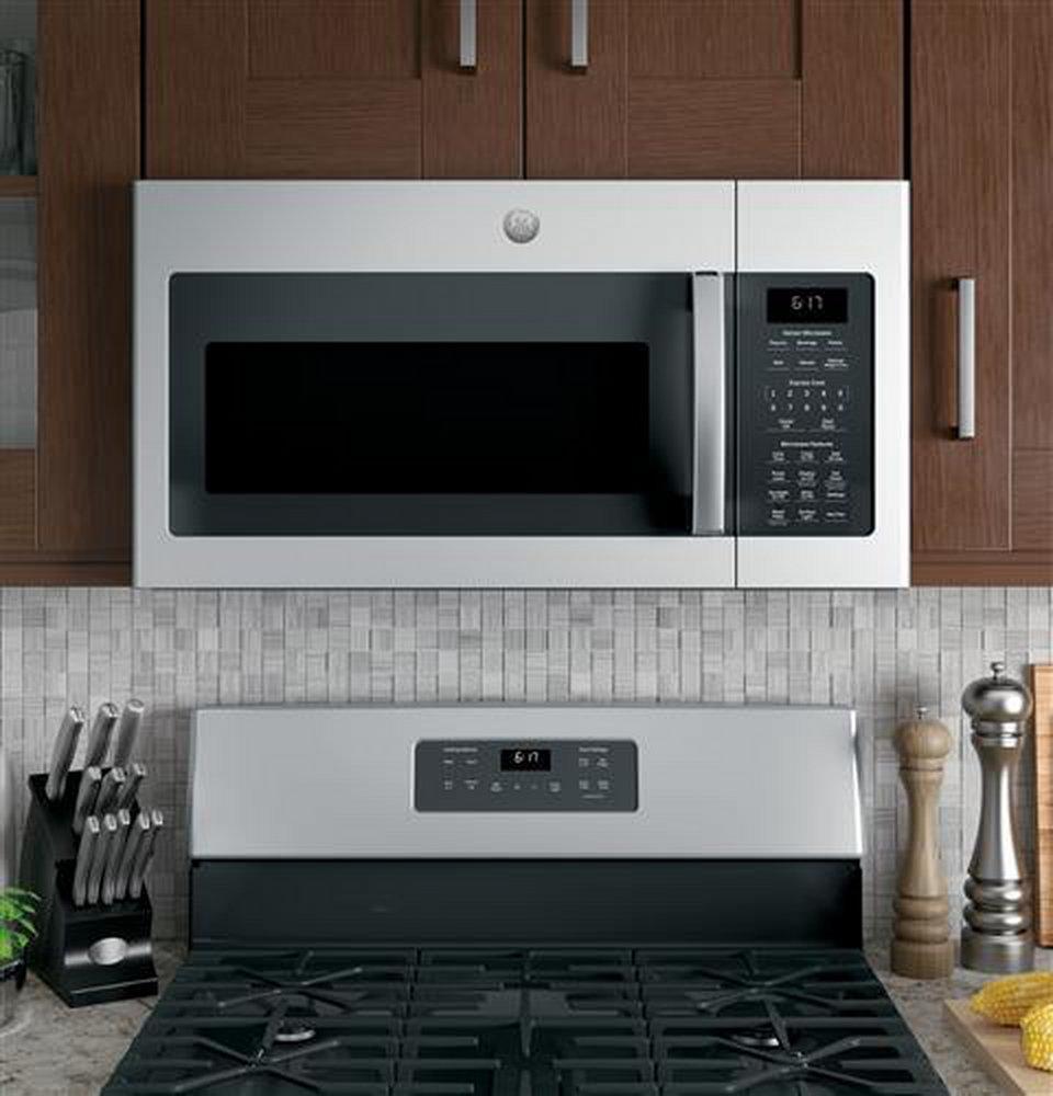 GE&reg; Stainless Steel 1.7 cu. ft. 1000 W Over-the-Range Microwave 