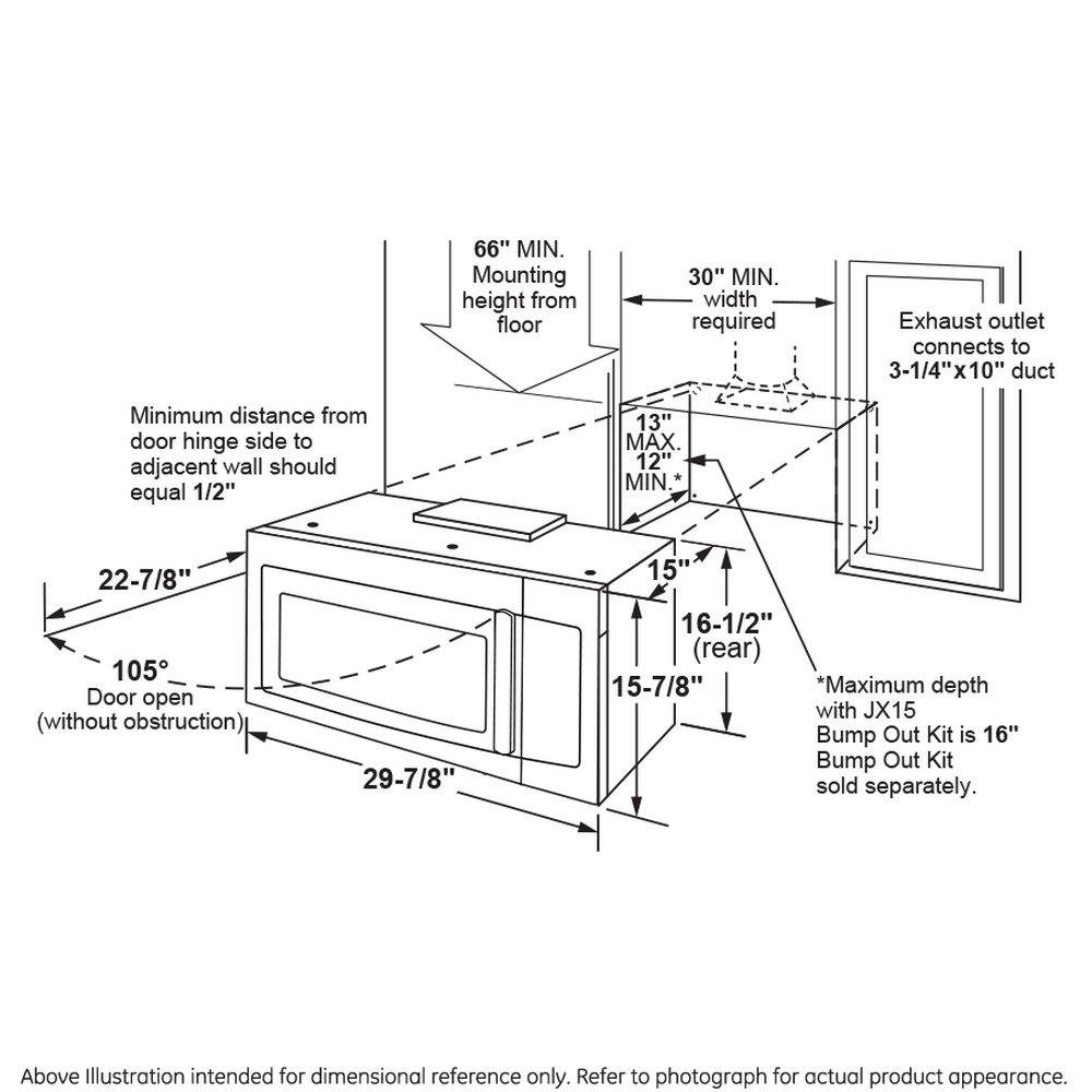 GE&reg; Stainless Steel 1.7 cu. ft. 1000 W Over-the-Range Microwave 