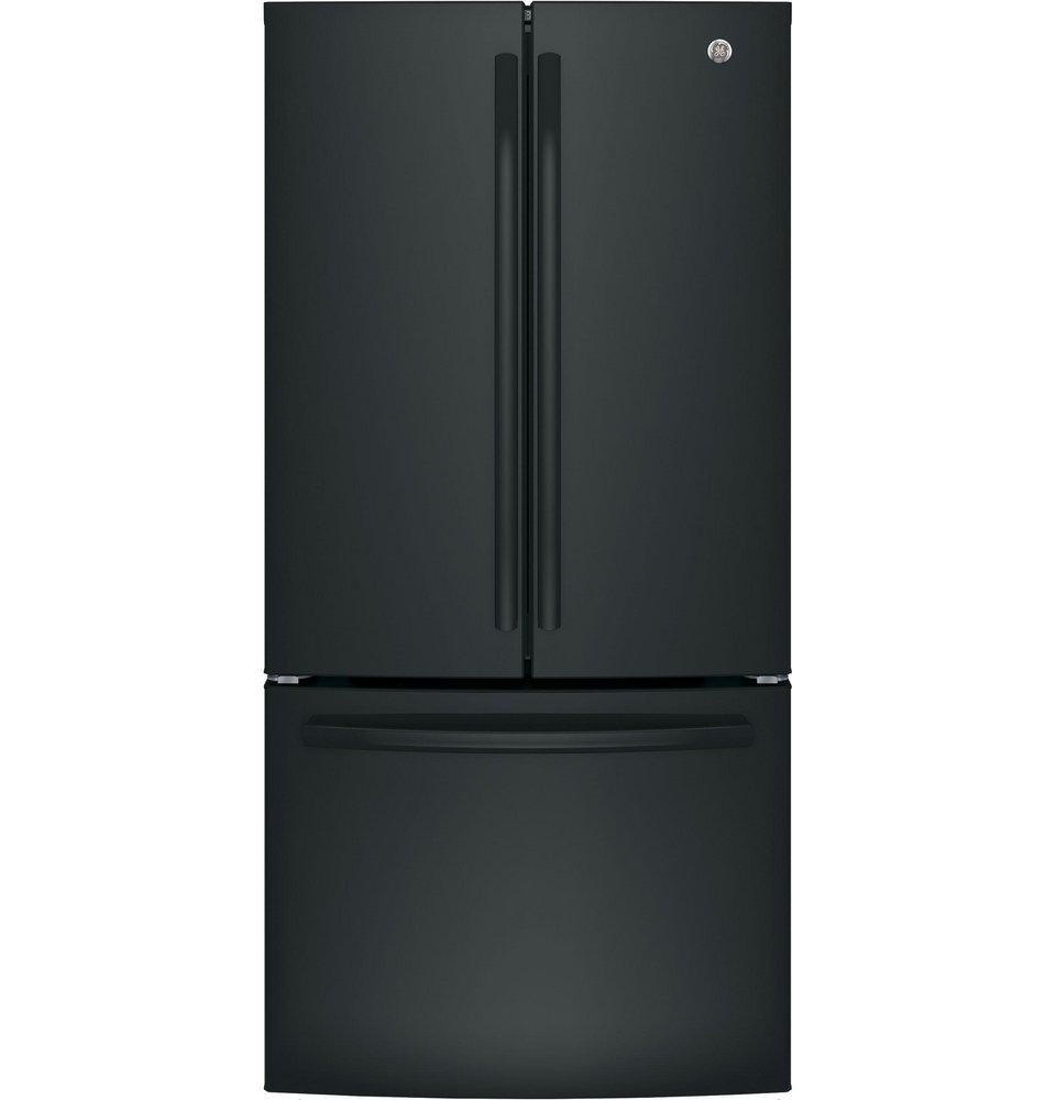 GE&reg; Black 32-3/4 in. 17.44 cu. ft. French Door Refrigerator 