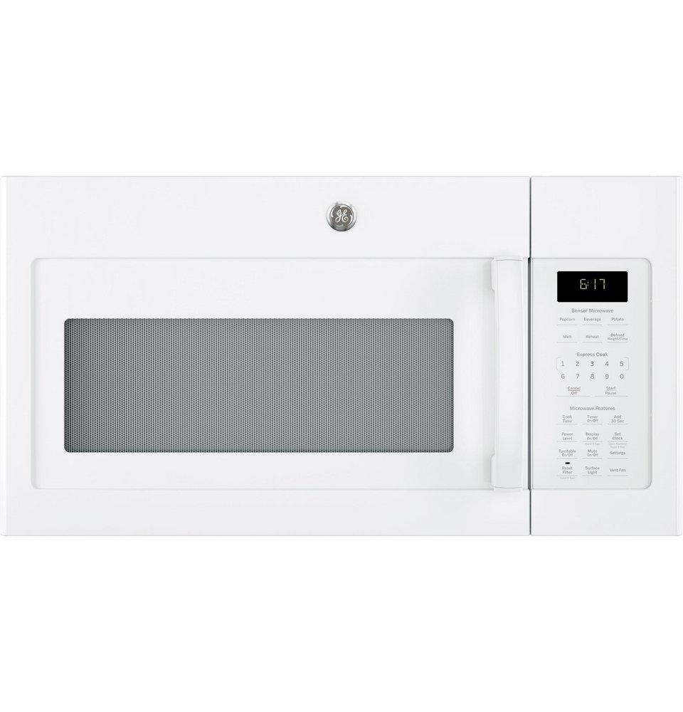 GE&reg; White 1.7 cu. ft. 1000 W External Over-the-Range Microwave 