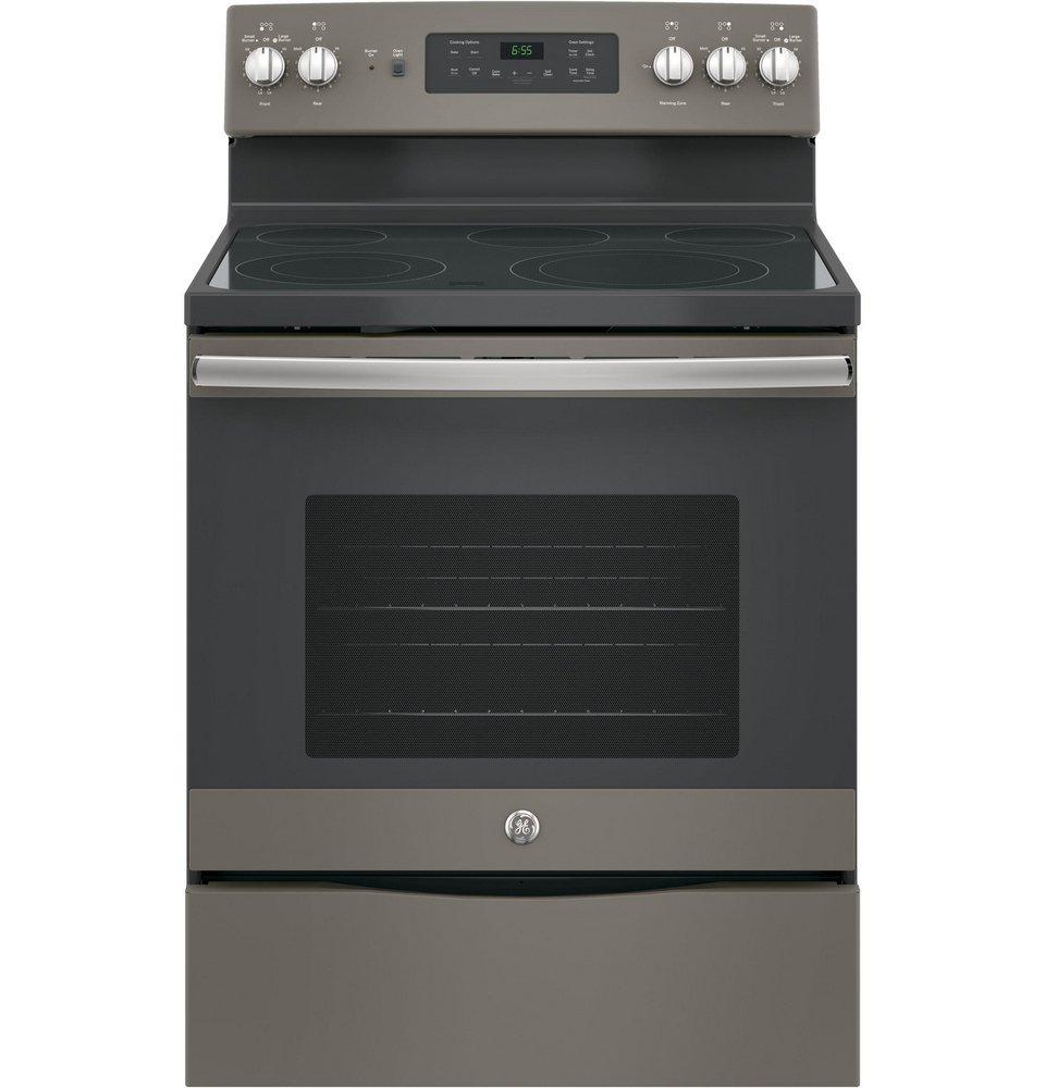 GE&reg; Slate 29-7/8 in. Electric 5-Burner Radiant Smoothtop Freestanding Range 